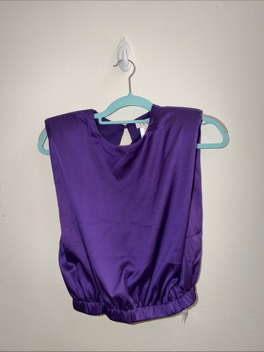 TCEC Purple Sleeveless Tank with Elastic Hem